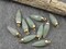 25-26mm Gold Tone Natural green Aventurine Pointed Bullet Pendant